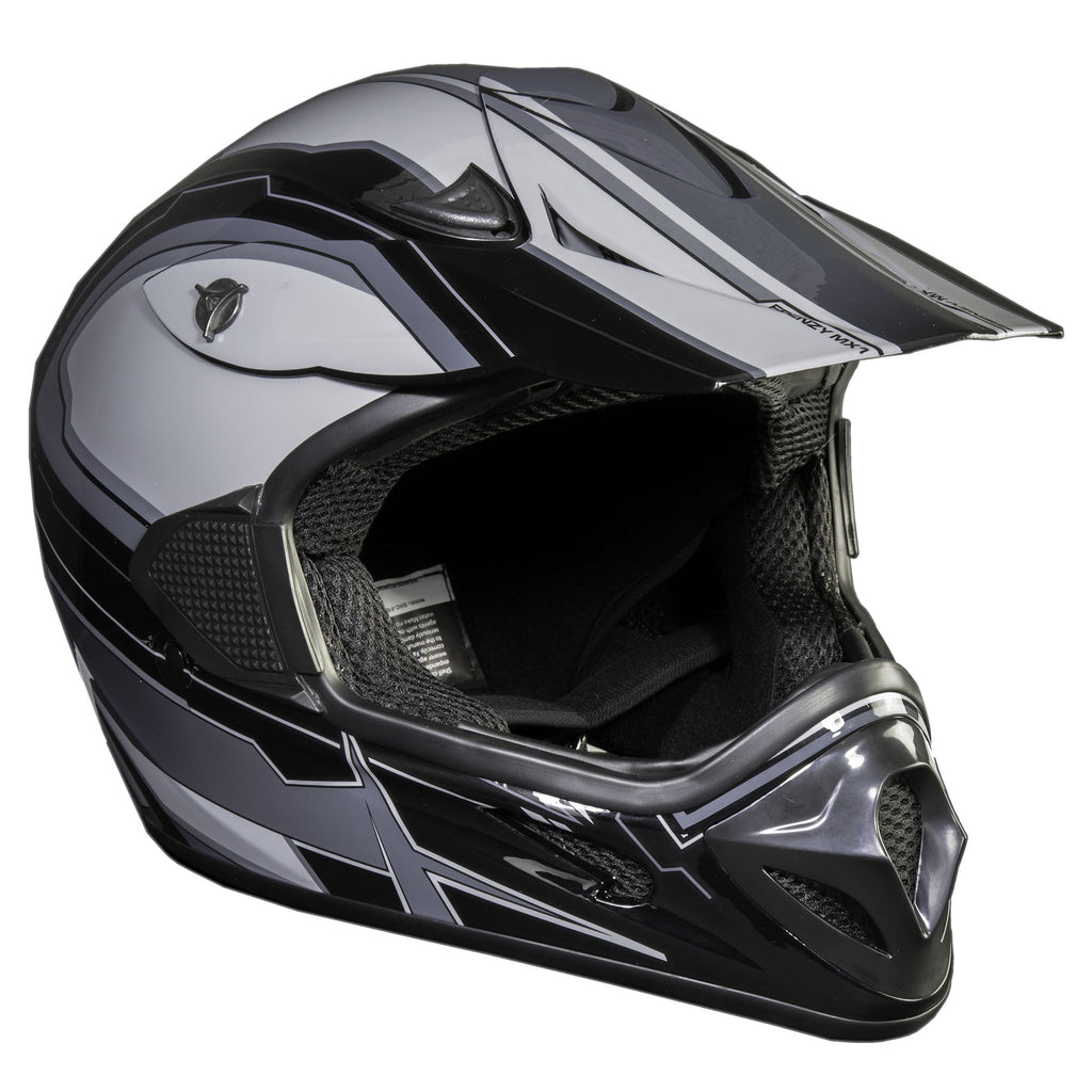 (2 pack) Fuel Helmets Adult Frenzy Off Road Helmet Blk/gry Xl