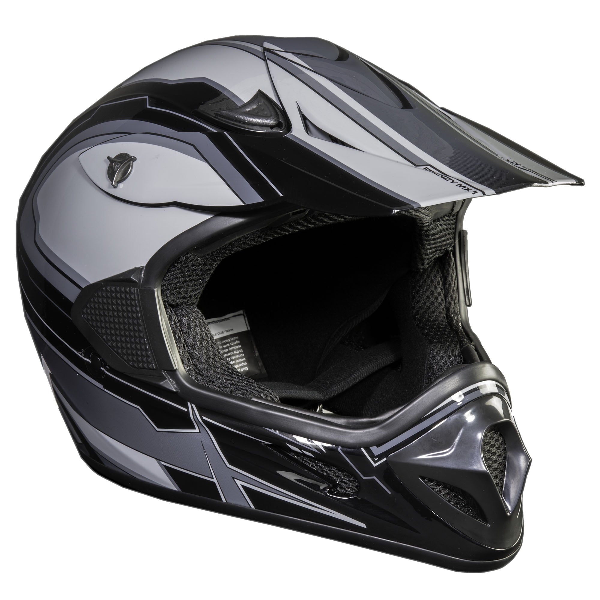 (2 pack) Fuel Helmets Adult Frenzy Off Road Helmet Blk/gry Xl