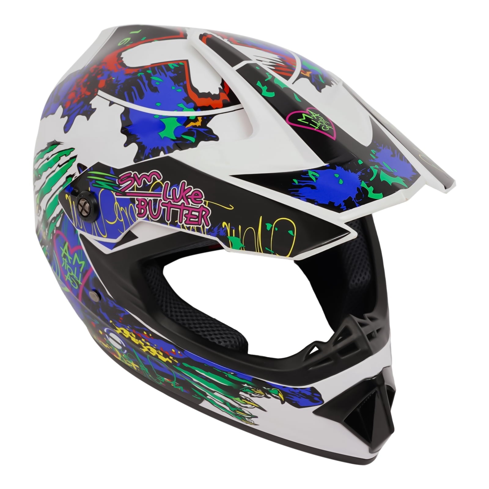 22.44-22.83in Suitable Head Helmet Set Helmet Set with Goggles and Gloves Motorcycle Off-Road Helmet Set