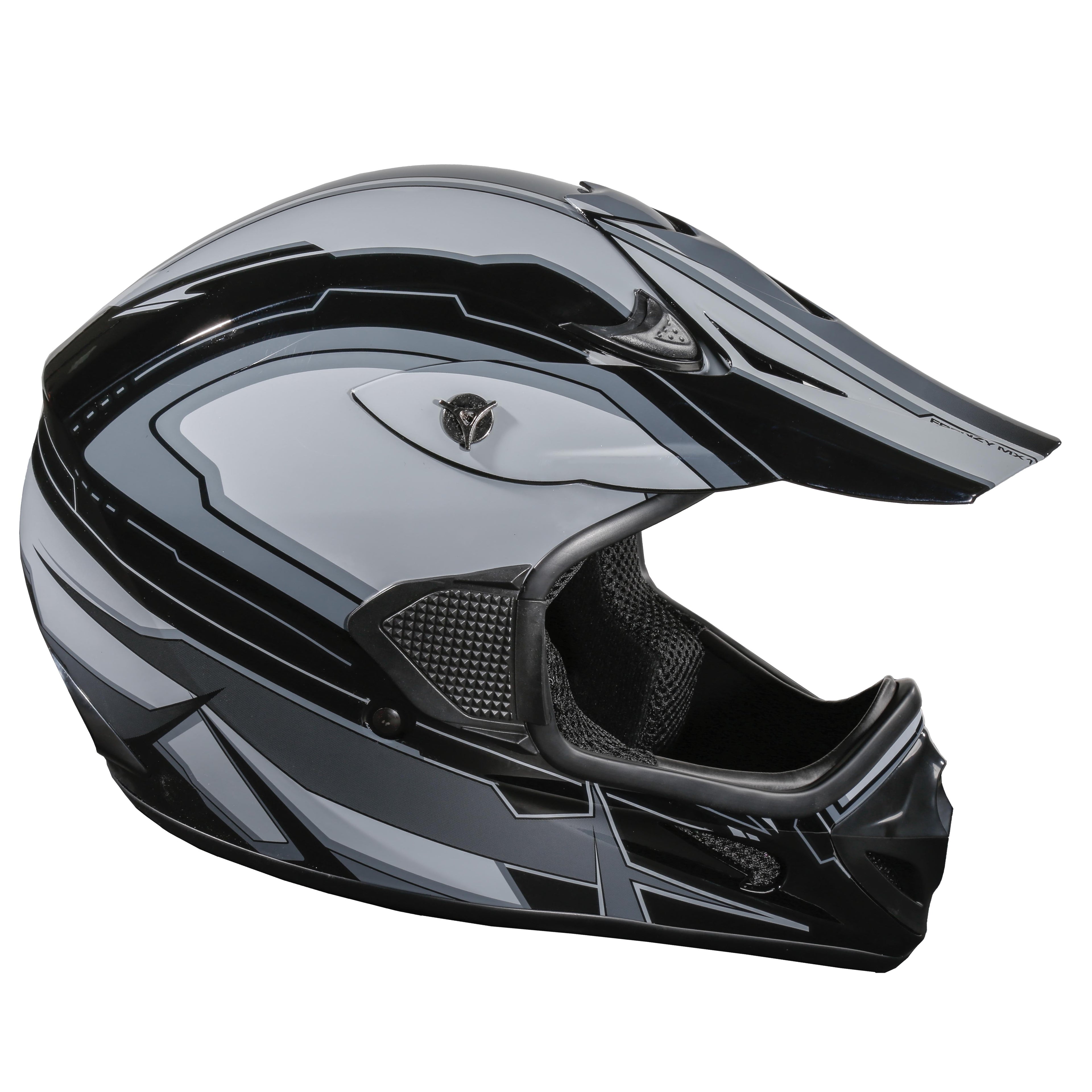 Adult Frenzy Off Road Helmet, Black/Grey, Large