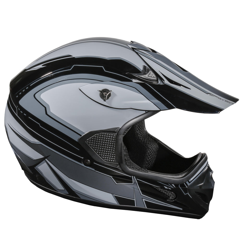 (2 pack) Fuel Helmets Adult Frenzy Off Road Helmet Blk/gry Xl