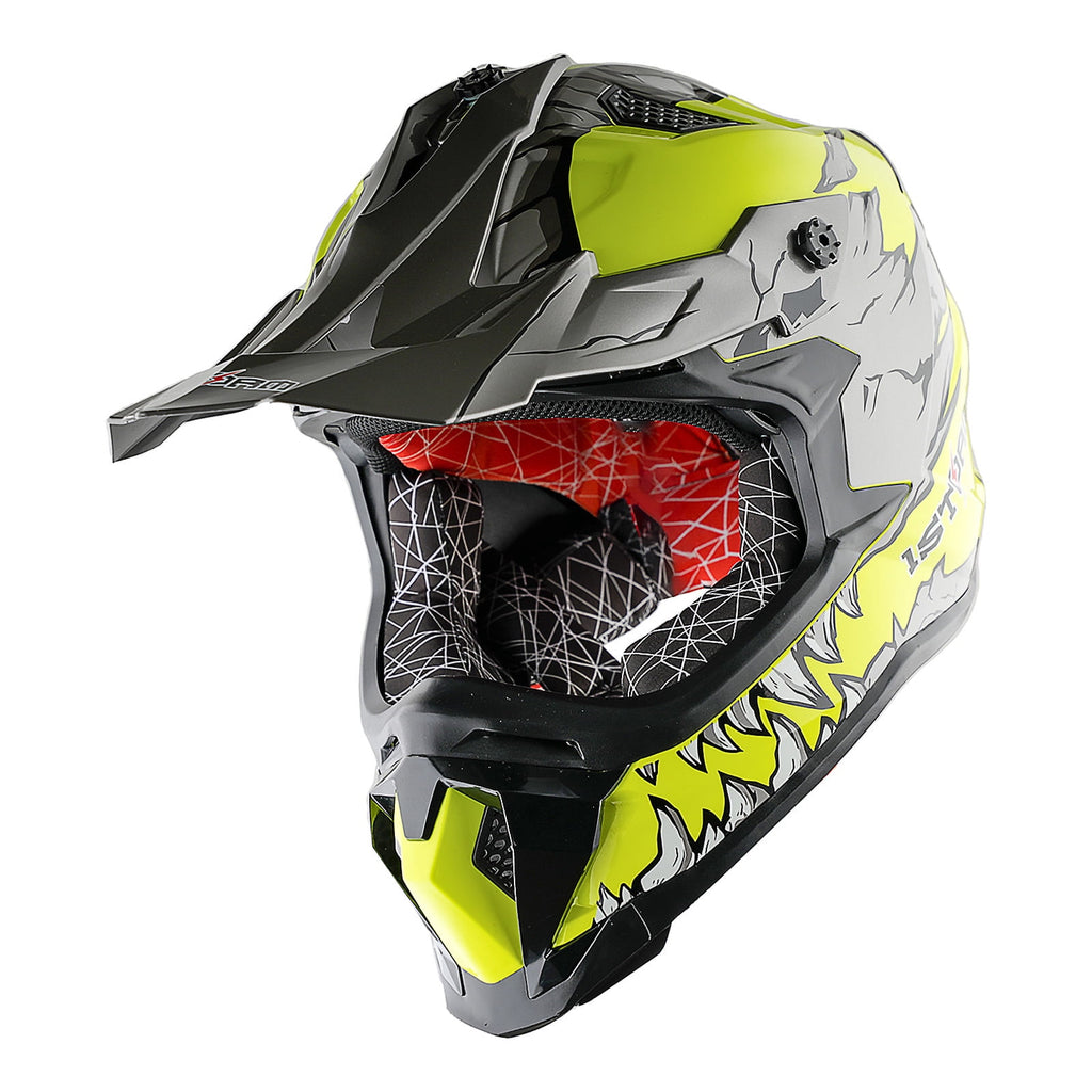 1Storm Adult Motocross Helmet ATV Dirt Bike BMX MX Downhill Mountain Helmet Track Style JH601; Matt Black