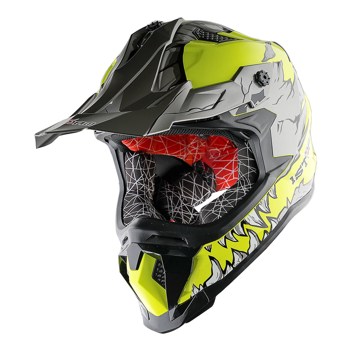 1Storm Adult Motocross Helmet ATV Dirt Bike BMX MX Downhill Mountain Helmet Track Style JH601; Matt Black