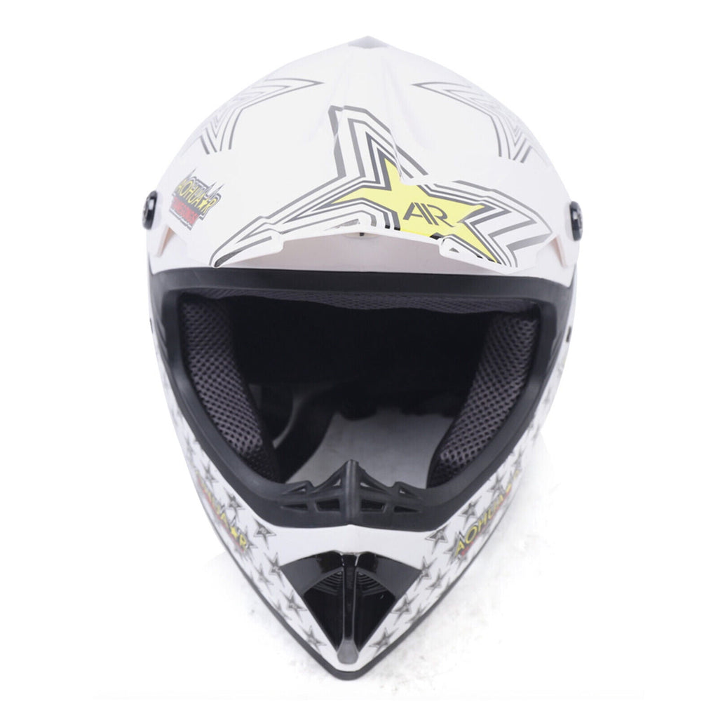DOT Motorcycle Helmet for Adult, Motorcycle Helmet with Goggles & Gloves for Motocross Off-Road Racing ATV Dirt Bike