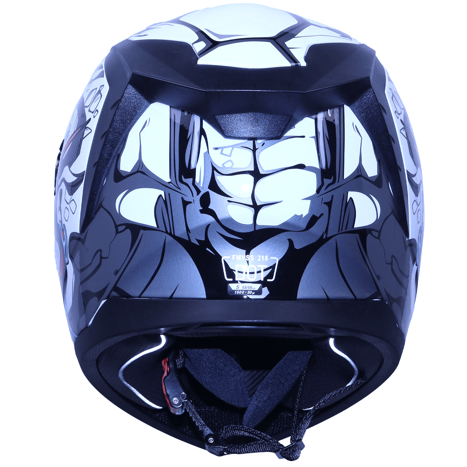 Full-Face Adult Motorcycle Helmet, Motocross ATV Offroad Dirt Bike Helmet DOT Approved White, L Size
