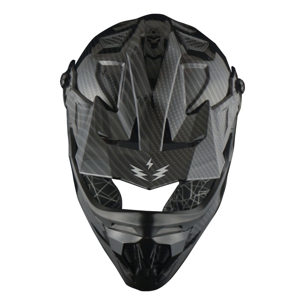1Storm Adult Motocross Helmet ATV Dirt Bike BMX MX Downhill Mountain Helmet Track Style JH601; Matt Black