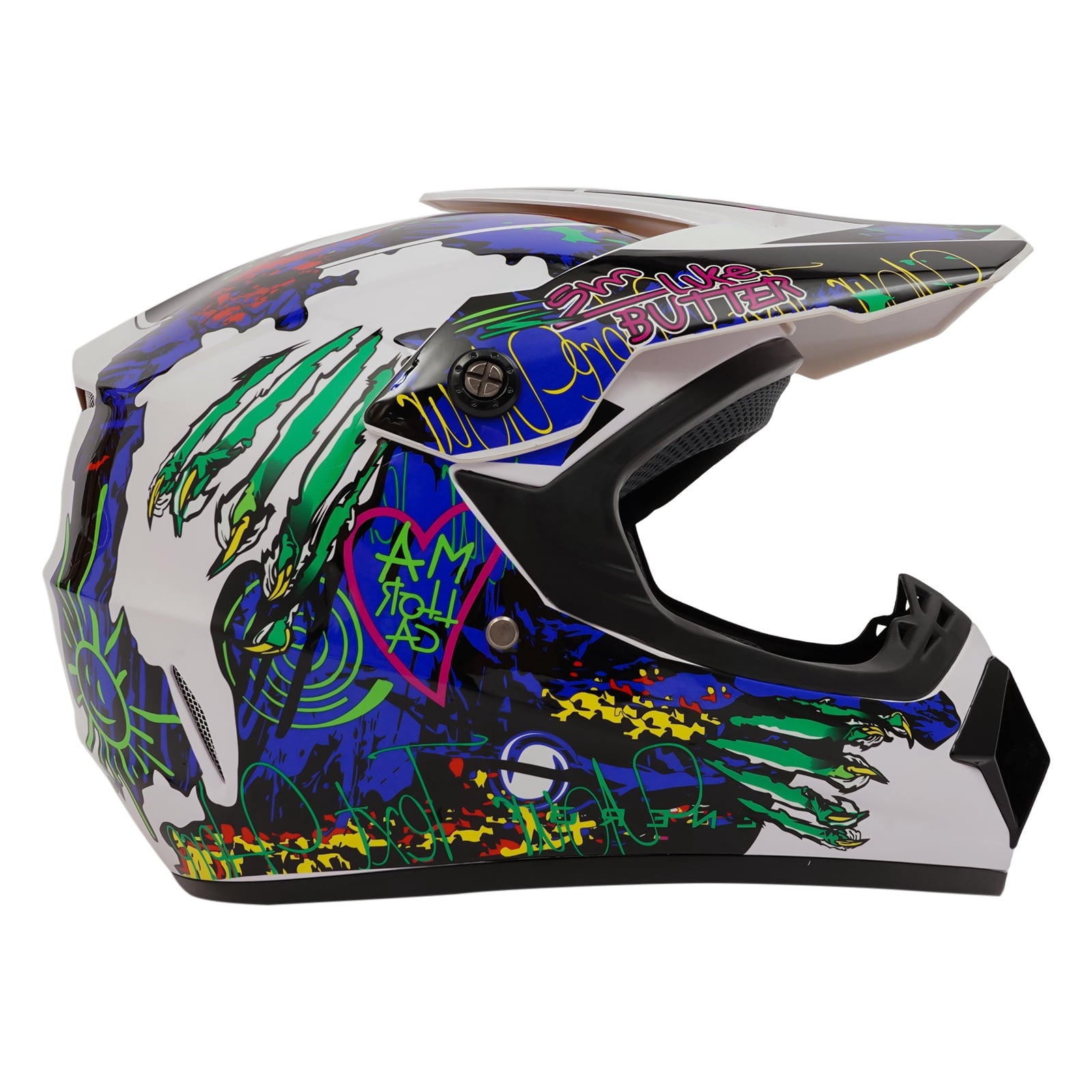 22.44-22.83in Suitable Head Helmet Set Helmet Set with Goggles and Gloves Motorcycle Off-Road Helmet Set