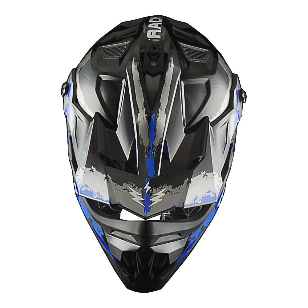 1Storm Adult Motocross Helmet ATV Dirt Bike BMX MX Downhill Mountain Helmet Track Style JH601; Matt Black