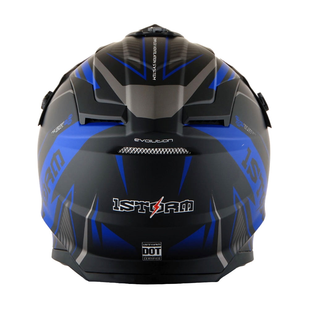 1Storm Adult Motocross Helmet BMX MX ATV Dirt Bike Downhill Mountain Bike Helmet Racing Style H637; Storm Green