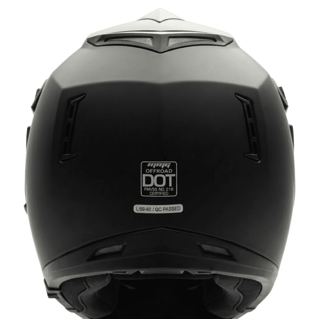 MMG Motorcycle Off-Road Helmet MX ATV Dirt Bike Matte Black with Goggles (Medium) Model 30