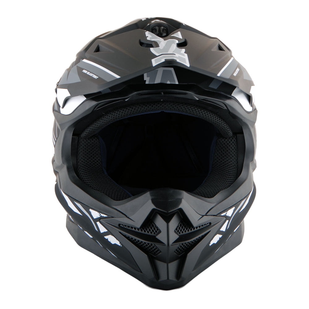 1Storm Motocross Adult Helmet Downhill Mountain Bike Helmet BMX MX ATV Dirt Bike Storm Style HF803; Storm Black