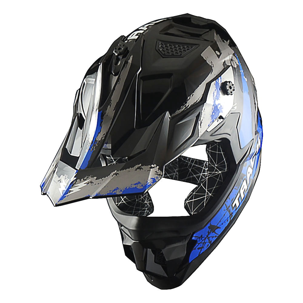 1Storm Adult Motocross Helmet ATV Dirt Bike BMX MX Downhill Mountain Helmet Track Style JH601; Matt Black